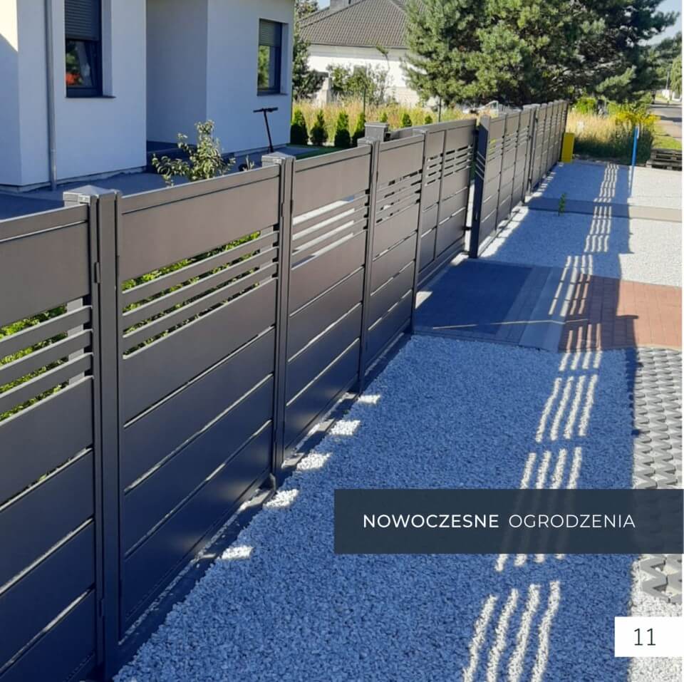 ogrodzenie aluminiowe malowane proszkowo